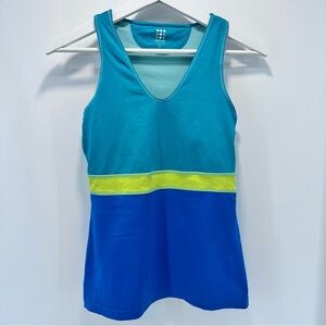 2/$20 Title nine color block athletic golf tank top shirt shelf bra Women Small